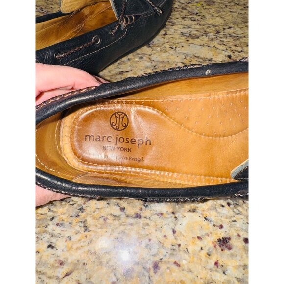 Marc Joseph New York Navy Leather Loafers Mens 12 Slip-On Driving Shoes Preppy main image 9